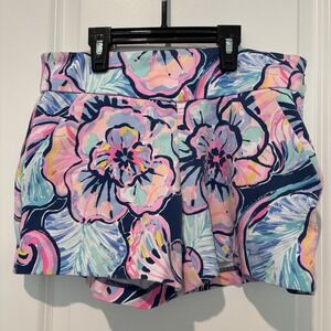 Lilly Pulitzer Makenna Ponte Knit‎ Shorts in Nauti navy Boho Bateau Size 00